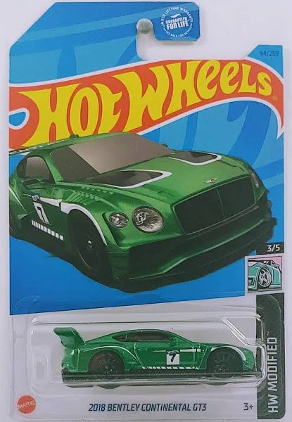 Hot Wheels 2018 Bentley Continental GT3 HW Modified 3/5 44/250 - Assorted Color