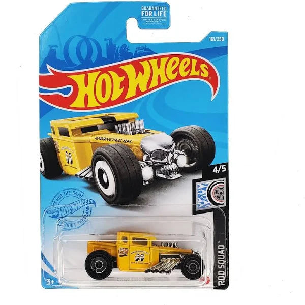 Hot Wheels Bone Shaker, Rod Squad 4/5 Yellow 184/250