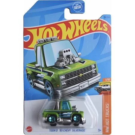 Hot Wheels Toon'd '83 Chevy Silverado HW Hot Trucks 1/10 93/250 - walk-of-famesports
