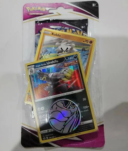 Pokémon Sword & Shield Fusion Strike Rapid Strike Urshifu BLISTER Pack (Booster Pack, Promo Card & Coin)