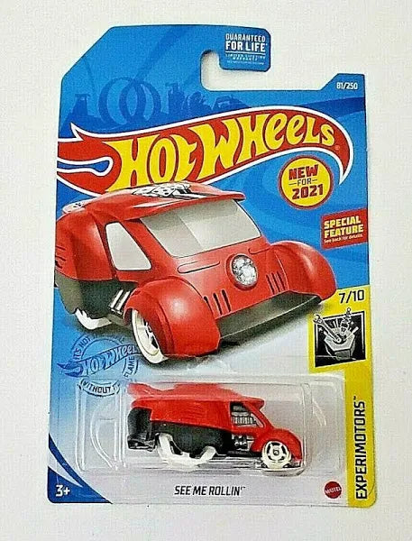 Hot Wheels See Me Rollin, Experimotors 7/10 Red 81/250