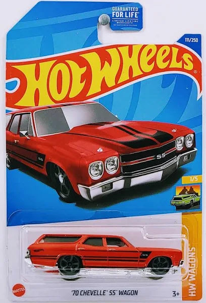 Hot Wheels '70 Chevelle SS Wagon Red HW Wagons 1/5 111/250