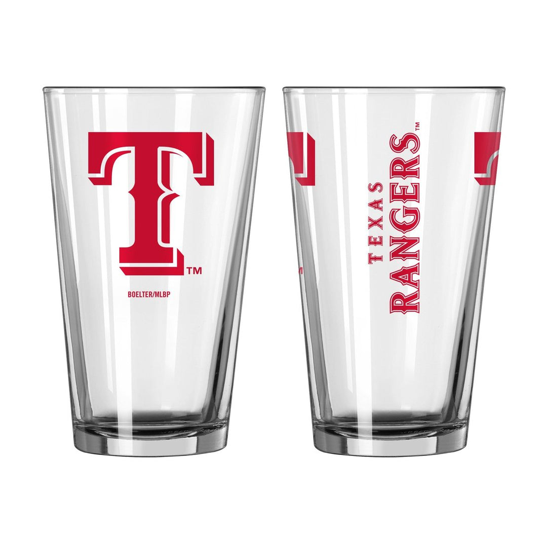 Texas Rangers 16 Oz. Gameday Pint Glasses Set