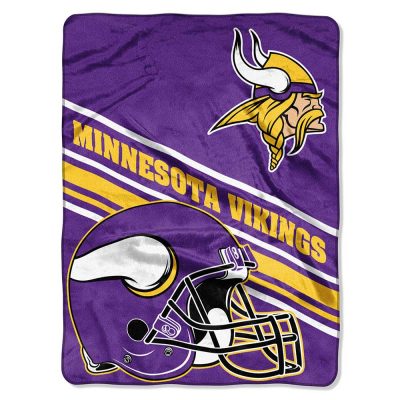 Minnesota Vikings Slant Raschel Throw Blanket 60